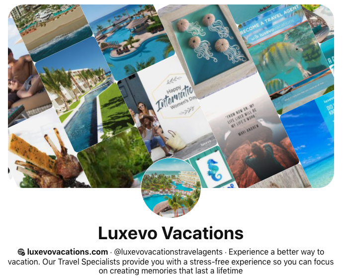 Luxevo Vacations Pinterest Page